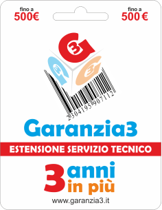 Estensione servizio tecnico - Garanzia 3 anni in più - fino 500 €