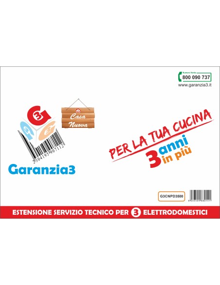 3 anni in più - per 3 elettrodomestici - fino 500 €