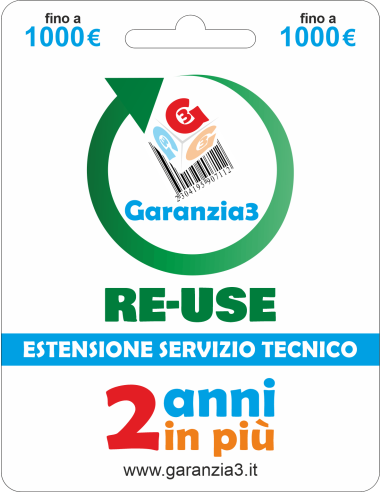 2 anni in più per prodotti ricondizioni - fino 1000 €